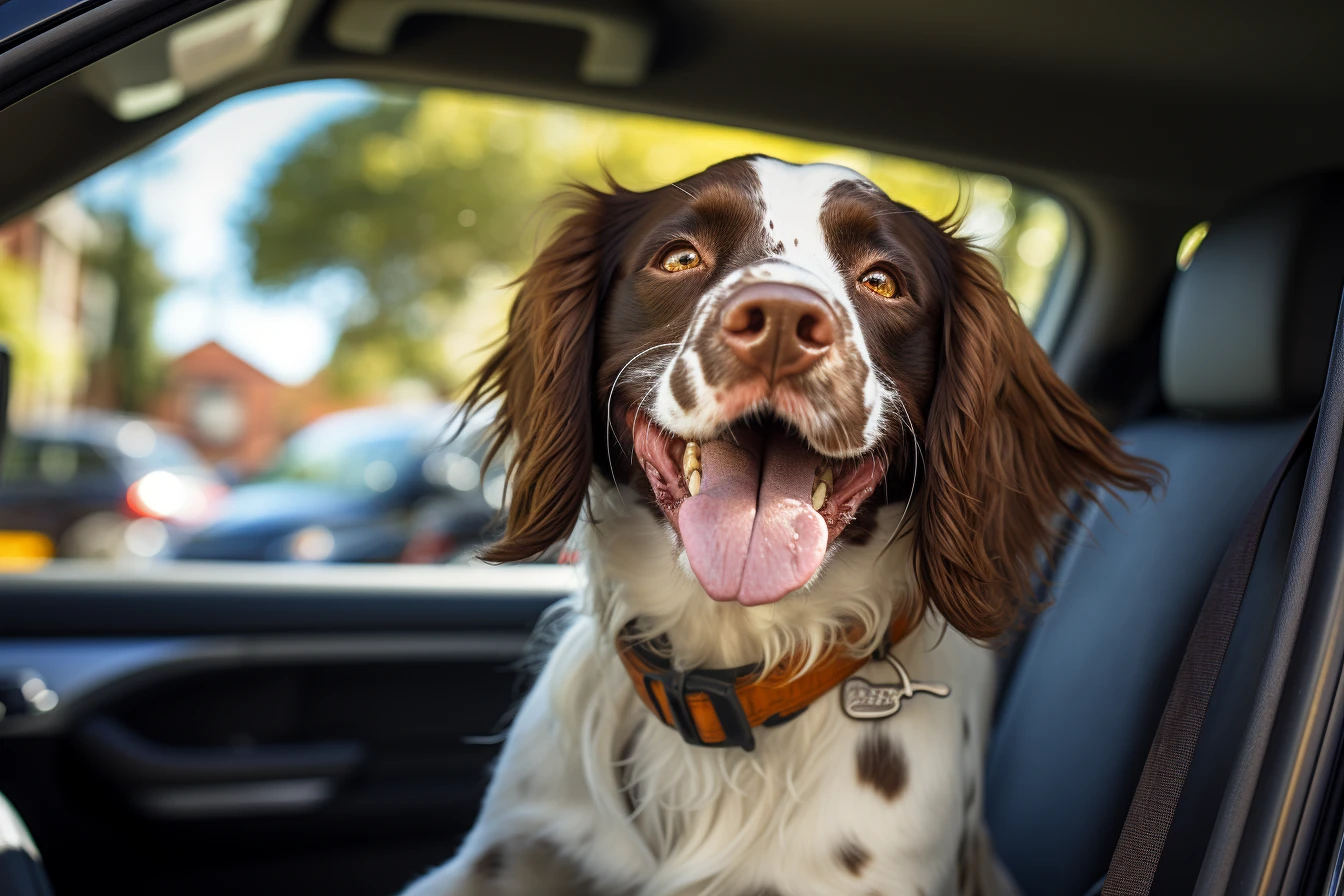 Acura RDX back seat cover for English Springer Spaniels